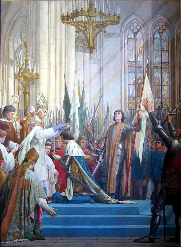 Francouzský král Karel VII. je díky Janě z Arku slavnostně korunován v Remeši