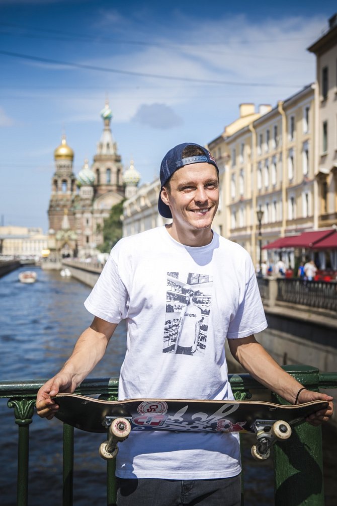 Maxim Habanec při natáčení dokumentu Skate of Mind v Petrohradu