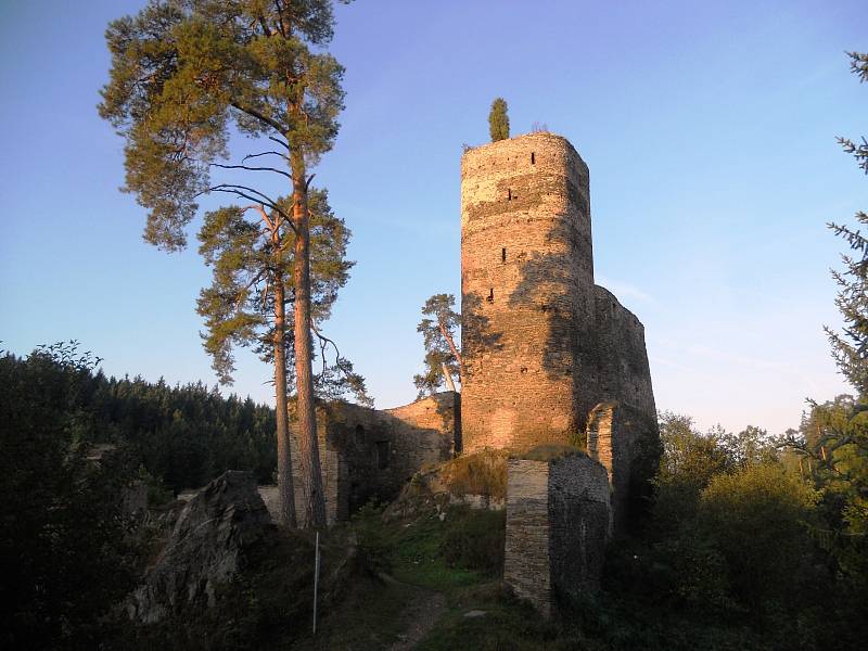 Zřícenina hradu Gutštejn.