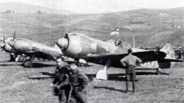 Sovětská stíhačka Lavočkin La-5, na níž létali i českoslovenští piloti