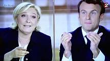 Marine Le Penová, Emmanuel Macron; volební TV debata
