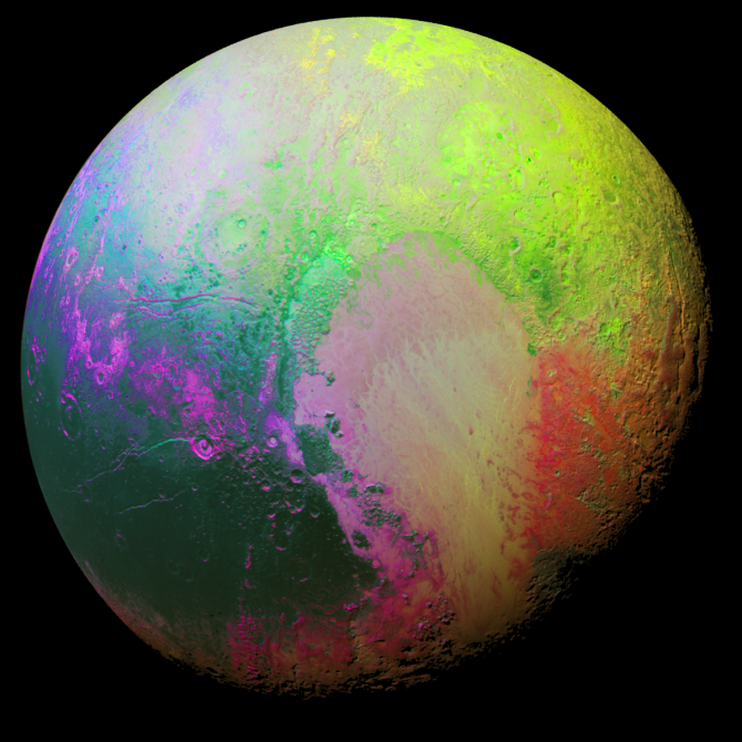 NASA zveřejnila barevný snímek Pluta
