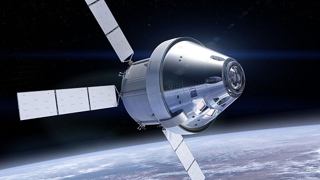 Kosmická loď Orion. Právě tato má na Měsíc dopravit dalšího člověka, cesta je součástí programu Artemis.