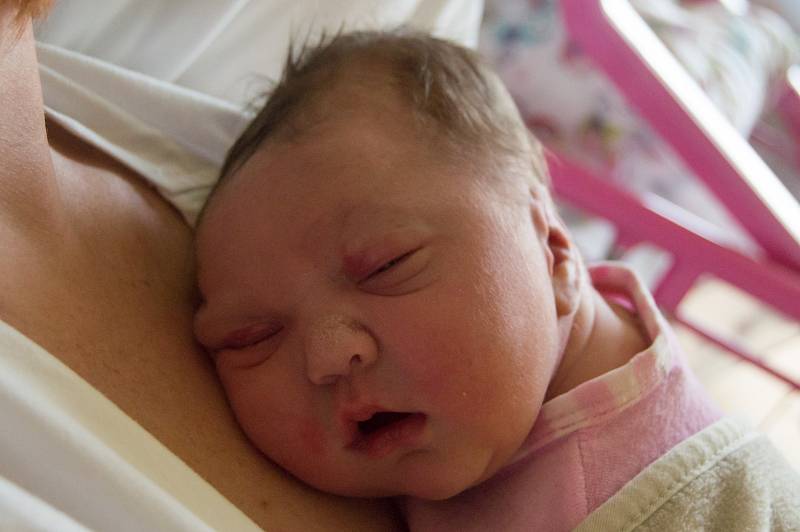 GRÉTA ŠTECHOVÁ se narodila v pondělí 9. října mamince Maye Štechové z Malé Skály. Měřila 48 cm a vážila 3,18 kg.