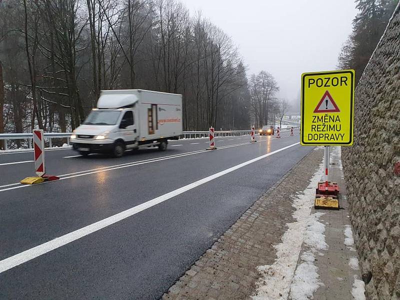 Nová opatření na křižovatce silnic I/35 a I/65 zvané Rádelský mlýn.