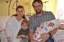 Dominika Stará přišla na svět 1. ledna v 1.17 hodin a stala se prvním miminkem narozeným nejen v Jablonci ale i v celém Libereckém kraji. Rodiče jsou z Jablonce a už mají tříletého chlapce Jakuba.