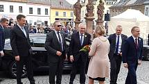 Prezident Miloš Zeman na návštěvě v Jilemnici.
