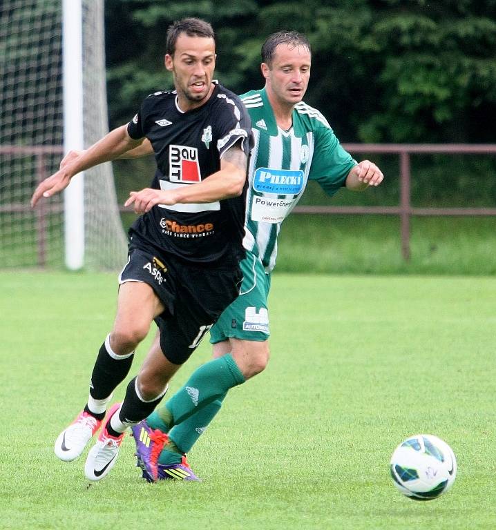 Jablonec porazil v poslední přípravě před odjezdem do Rakouska Střížkov (v zeleném) 2:1.