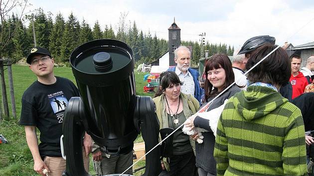 Astroden na Jizerce v Jizerských horách - oblasti tmavé oblohy.