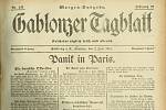 Gablonzer Tagblatt - německé noviny vydávané v Jablonci, ročník 1918.