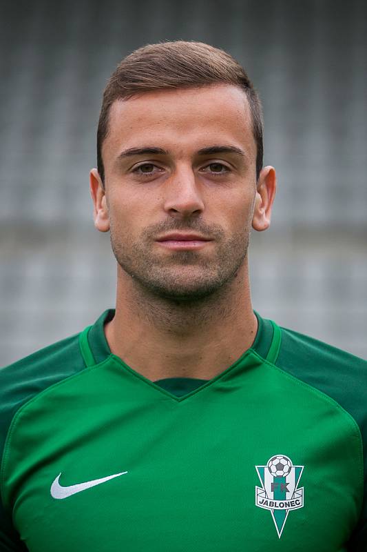 Obránce Nikola Janković, hráč FK Jablonec na snímku z 25. července.