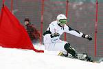 10 TRESOLDI Luca (ITA) – vítěz chlapeckého závodu. Obří slalom na snowboardu na evropské olympiádě mládeže EYOWF 2011 v Rejdicích. 