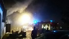 Požár části objektu Šamalovy chaty na Nové louce.