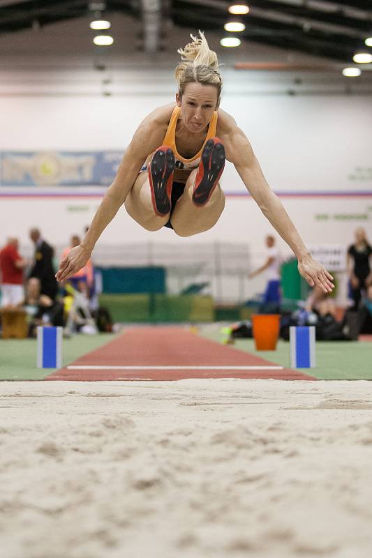 Atletický mítink Jablonecká hala 2018 proběhl 20. ledna v Jablonci nad Nisou. Na snímku je Jana Korešová při disciplině dálka ženy.