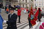 Oslava 150. výročí dobrovolného hasičstva na Mírovém náměstí v Jablonci.