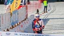 Závod v klasickém lyžování, Volkswagen Bedřichovská 30, odstartoval 16. února v Bedřichově na Jablonecku Jizerskou padesátku. Hlavní závod zařazený do seriálu dálkových běhů Ski Classics se pojede 18. února 2018. Na snímku je vítězka závodu na 30 kilometr