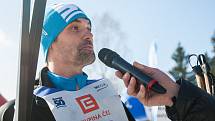 Závod v klasickém lyžování, Volkswagen Bedřichovská 30, odstartoval 16. února v Bedřichově na Jablonecku Jizerskou padesátku. Hlavní závod zařazený do seriálu dálkových běhů Ski Classics se pojede 18. února 2018. Na snímku je Marek Hilšer.
