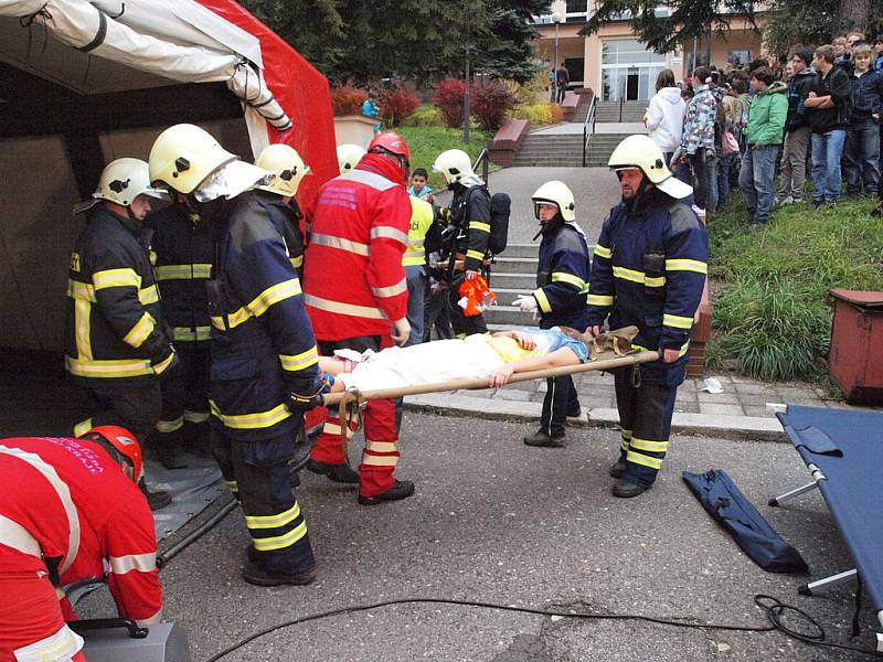 Cvičení IZS v Železném Brodě.