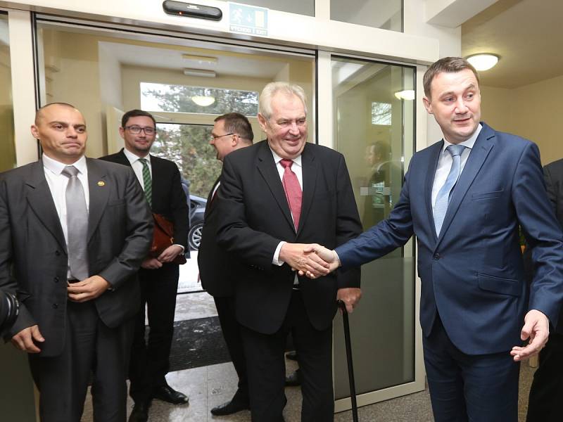 Miloš Zeman na otevření hospice v Liberci