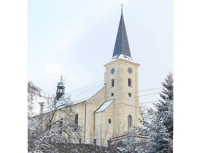 Kostel Jana Křtitele v Janově.