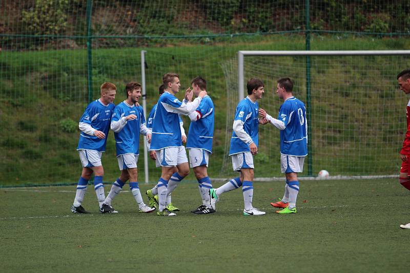 I.A třída. Desná - Jiskra Mšeno B 4:0 (2:0). Desná - modré dresy.