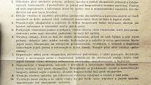 Výzva spoluobčanům ze sprna 1968. Na prvním místě v seznamu je Václav Havel, spisovatel. Ten historický leták ale podepsal na prosbu kronikářky z Velkých Hamrů až po svém zvolení prezidentem.