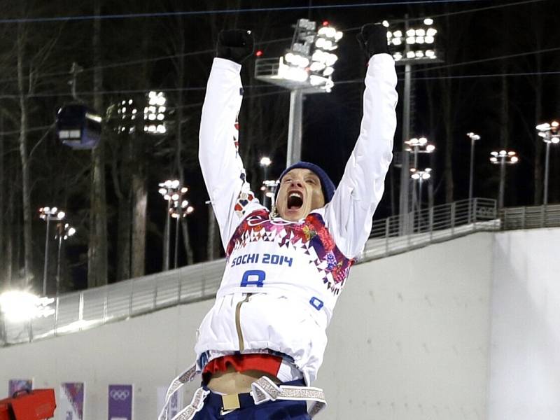 ZOH Soči 2014. Ondřej Moravec v biatlonu za stíhací závod 12,5 km získal stříbrnou medaili.