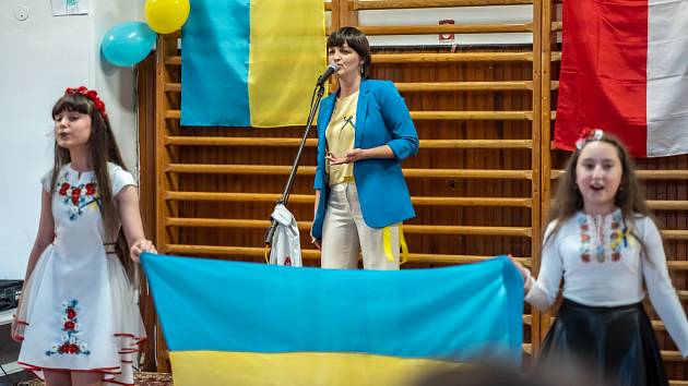 Oslava Dne ukrajinské nezávislosti v jabloneckém komunitním centru pro ukrajinské uprchlíky Sokolka