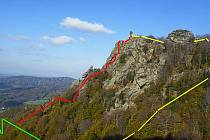 Plánovaná via ferrata na Frýdlantské cimbuří