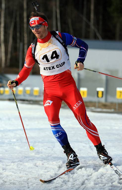Mistrovství republiky v biatlonu. Na snímku Michal Šlesingr.