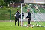 Trénink mužstva FK Jablonec pořádaný v rámci mediálního dne před zahájením sezony proběhl 25. července v Jablonci nad Nisou. Na snímku brankář Vlastimil Hrubý.