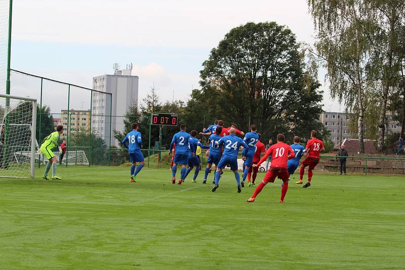 Divize C: Jiskra Mšeno A - Spartak Chrastava 0:3 (0:1). Mšeno - červené dresy