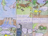Kousek komiksu Mariany Svobodové ze Svobodné základní školy Jablonec