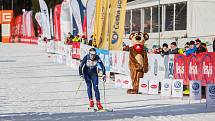 Závod v klasickém lyžování, Volkswagen Bedřichovská 30, odstartoval 16. února v Bedřichově na Jablonecku Jizerskou padesátku. Hlavní závod zařazený do seriálu dálkových běhů Ski Classics se pojede 18. února 2018. Na snímku je Jana Jetmarová.