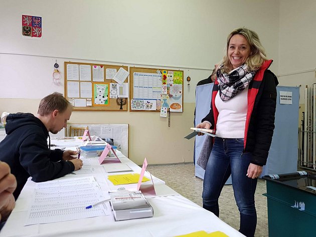 Prezidentské volby v okrsku č. 6, v budově Základní školy 5. května v Jablonci nad Nisou.
