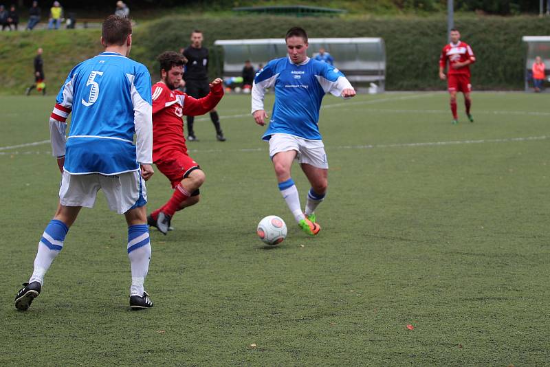 I.A třída. Desná - Jiskra Mšeno B 4:0 (2:0). Desná - modré dresy.