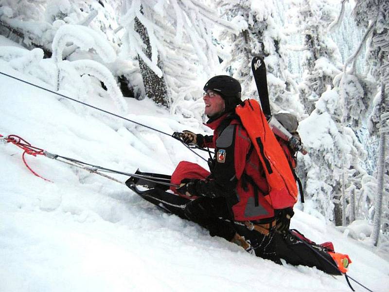 Horská služba 2010. Záchranná akce na Šumavě.