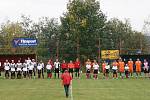 Kokonín v odvetném utkání finále okresního poháru remizoval s Lučany (v bílém) 2:2. To však na celkové prvenství stačilo.