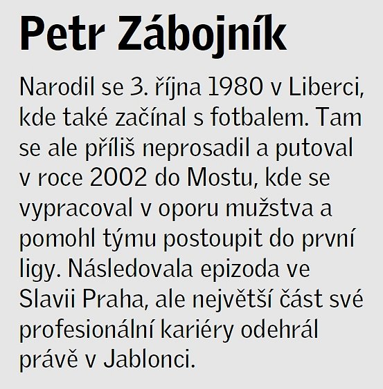 Profil Petra Zábojníka.