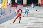 Závod v klasickém lyžování, Volkswagen Bedřichovská 30, odstartoval 16. února v Bedřichově na Jablonecku Jizerskou padesátku. Hlavní závod zařazený do seriálu dálkových běhů Ski Classics se pojede 18. února 2018. Na vlevo je Jakub Gräf.