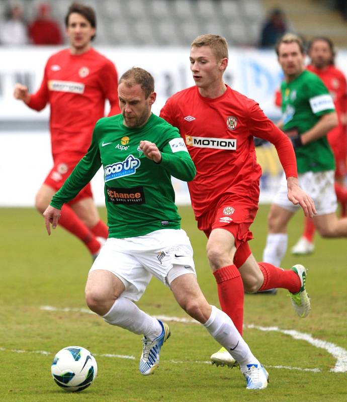 Jablonec porazil doma Brno 2:0. Na snímku Michal Hubník z Jablonce, který zahodil několik gólových příležitostí.