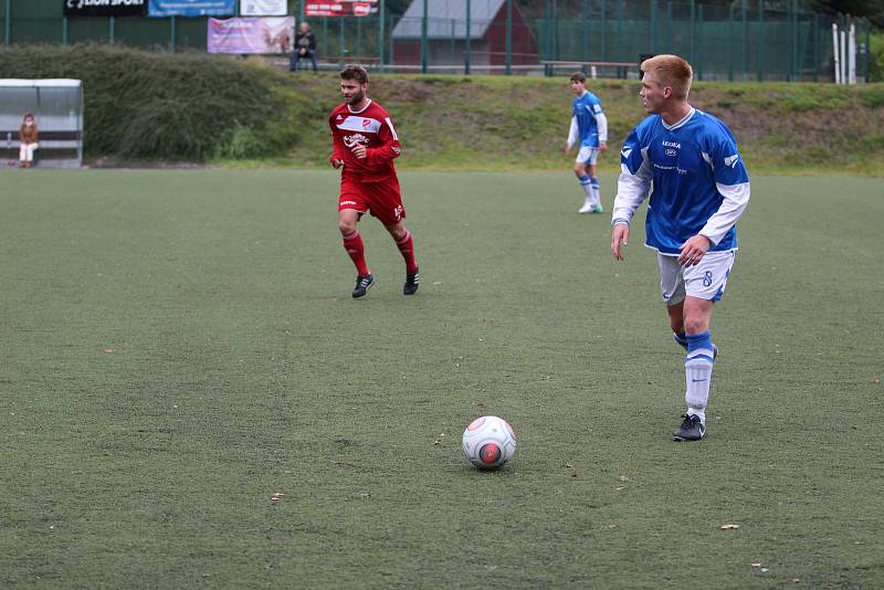 I.A třída. Desná - Jiskra Mšeno B 4:0 (2:0). Desná - modré dresy.