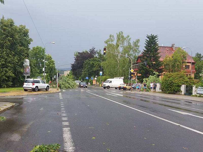 Sobotní apokalypsa po krátké ale razantní bouřce s vichřicí. 