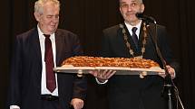 Prezident Miloš Zeman na návštěvě Tanvaldu.