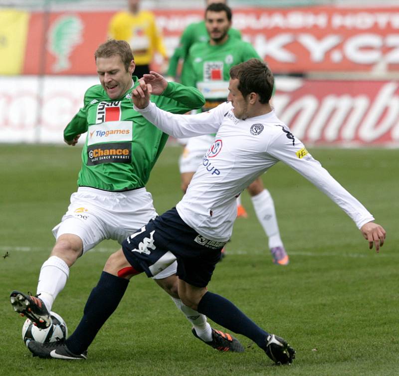 Baumit na jaře poprvé doma v lize vyhrál. Porazil Slovácko 1:0.