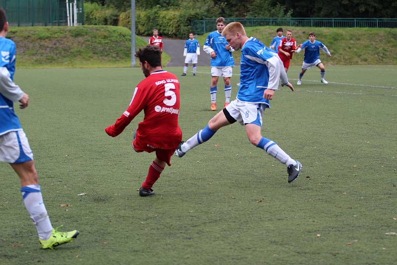 I.A třída. Desná - Jiskra Mšeno B 4:0 (2:0). Desná - modré dresy.