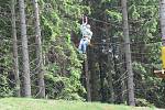 Harrachov. Lanový park u bobové dráhy.