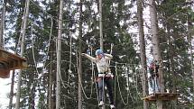 Harrachov. Lanový park u bobové dráhy.