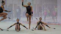 Nejmenší jablonecké gymnastky pod vedením trenérky Šárky Chovancové.