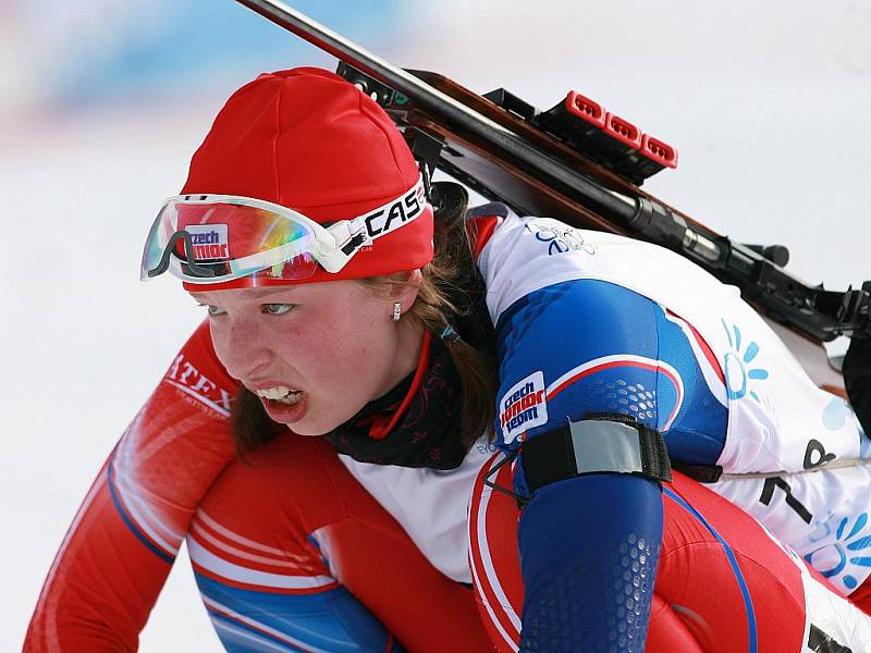 EYOWF 2011. Biatlon - dívky individuálně 10 kilometrů se jel v úterý v jabloneckých Břízkách. Dominika Zelinková (78) obsadila 32. místo.